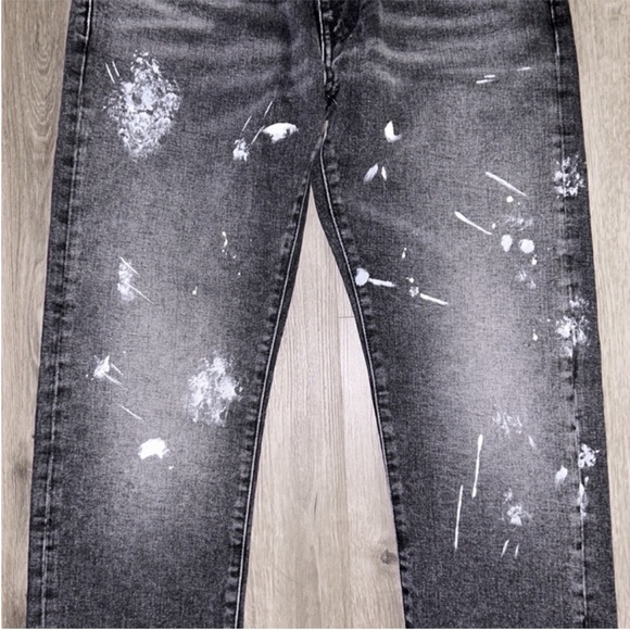 Authentic Off-White Man Diag Outline Paint Skinny Jeans - Picture 12 of 16